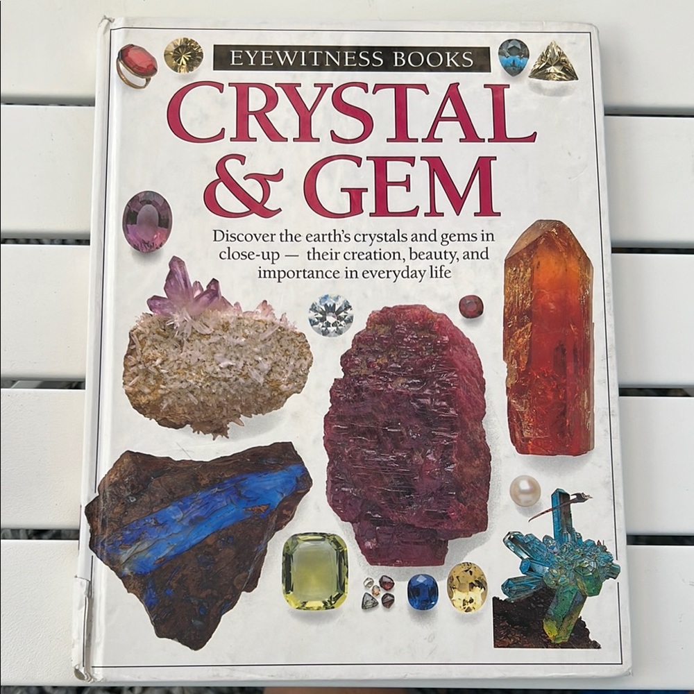 Crystal & Gem Hardcover Book of Discovery Rocks lapidary Eyewitness Books